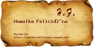 Homolka Feliciána névjegykártya